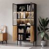 MODFU Vitrine LED-Vitrine, Pop-Up-Glastüren (Hochschrank, Standvitrine, Highboard, 1-St, 5-stöckige) mit LED-Leuchten Bild 5