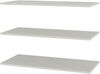 Forte VODOL Einlageböden-Set, 3er Set, ideal für Schränke und Regal der VODOL Serie, Holzwerkstoff, Grau Textilnachbildung, 117,2 cm breit x 52,7 cm hoch x 2,2 cm tief Bild 5
