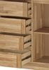 Grifflose Holzkommode Holzschrank mit 4 Schubladen u. 2 Türen Eiche geölt 90.50-34 Bild 5