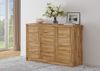 Grifflose Holzkommode Holzschrank mit 4 Schubladen u. 2 Türen Eiche geölt 90.50-34 Bild 2