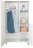 roba Kinderkleiderschrank 2-türig Leon - Hochwertige Griffe & Füße aus massivem Holz - Schrank mit zwei offenen Fächern - Weiß / Dekor Othello Eiche Bild 4