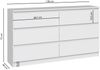 Selsey 'Malwa' Kommode mit sechs Schubladen, greige, ca. 75 x 138 x 40 cm Bild 5
