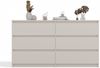 Selsey 'Malwa' Kommode mit sechs Schubladen, greige, ca. 75 x 138 x 40 cm Bild 3