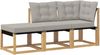 vidaXL Sectional Sofa Einheiten mit Kissen 3 Stück Weiß 901630 Bild 2