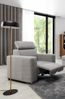 Ecksofa inkl. Hocker und Sessel CANTON Stoff Camelia Hellgrau Ottomane Links Bild 4