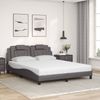 vidaXL Bett "Viana" mit Matratze Grau 160x200 cm Kunstleder 3208806 Bild 3