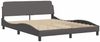 vidaXL Bett "Viana" mit Matratze Grau 160x200 cm Kunstleder 3208806 Bild 4