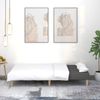 vidaXL Schlafsofa 2-Sitzer Hellgrau Stoff 375865 Bild 3