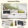 Kinderbett, Kinderbett mit Mehrfunktionen, mit Schubladen und Tafel, ohne Matratze, weiß, 90*200 Bild 4
