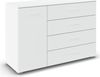 rauch Aditio Box, Kommode, 1-türig, 4 Schubladen, mit Softclose-Funktion, Farbe Weiß, BxHxT 120x81x42cm Bild 3