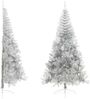 vidaXL Künstlicher Weihnachtsbaum mit Ständer Silber 210 cm PET 344698 Bild 2
