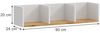 Wandregal Tomy Weiß/Goldkraft Eiche 90 x 20 cm Vicco Bild 2