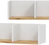 Wandregal Tomy Weiß/Goldkraft Eiche 90 x 20 cm Vicco Bild 5