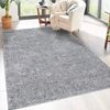 carpet city Shaggy Hochflor Teppich - 100x200 cm - Grau - Langflor Wohnzimmerteppich - Einfarbig Uni Modern - Flauschig-Weiche Teppiche Schlafzimmer Deko Bild 2