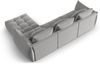Micadoni Ecksofa Bloom 2-Sitzer Samt Grau Bild 3