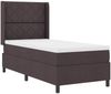 vidaXL LED Boxspringbett mit Kopfteil Dunkelbraun 100 x 200 cm Stoff 3343556 Bild 2