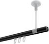 Innenlauf-Gardinenstangen-Set Sonette Zoena 140 cm, 1-läufig, 20 mm Ø Schwarz Bild 3