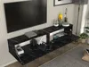 Vente-unique - DINOMA TV unit Holz, Platte Schwarz - B 31,7 cm x H 30 cm x L 181,8 cm Bild 5