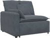 vidaXL Modulares Sofa mit Kissen Samt Dunkelgrau 3321329 Bild 3