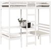 vidaXL Hochbett mit Schreibtisch & Stühlen Weiß 80x200 cm Kiefernholz 3308557 Bild 4