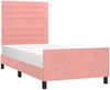 Einzelbettgestell Design für Erwachsene mit Kopfteil Rosa 90x200 cm Samt d3224e Bild 3