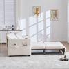 Schlafsofa mit Aufbewahrungstasche & 4 Kissen, Klappsofa aus Chenille, platzsparendes 2-in-1 Sofa Bett,Beige Bild 3