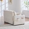 Schlafsofa mit Aufbewahrungstasche & 4 Kissen, Klappsofa aus Chenille, platzsparendes 2-in-1 Sofa Bett,Beige Bild 4