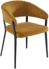 Vente-unique - AVRELA Stuhl Stoff Gelb - B 55 cm x H 77 cm x L 56 cm Bild 5