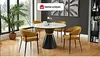 Vente-unique - AVRELA Stuhl Stoff Gelb - B 55 cm x H 77 cm x L 56 cm Bild 2