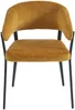 Vente-unique - AVRELA Stuhl Stoff Gelb - B 55 cm x H 77 cm x L 56 cm Bild 4