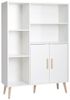 Mondeer Kommode Sideboard, Lagerschrank mit 2 Türen und 5 Fächern,Holz Bild 2