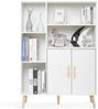 Mondeer Kommode Sideboard, Lagerschrank mit 2 Türen und 5 Fächern,Holz Bild 4
