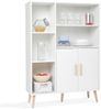 Mondeer Kommode Sideboard, Lagerschrank mit 2 Türen und 5 Fächern,Holz Bild 3