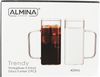 12er Gläser-Set Square Glas mit Henkel 400 ml aus Borosilikatglas Hitzebeständig Bild 5