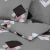 vidaXL Bettwäsche-Set, Baumwolle grau / rosa, 200x220 cm Bild 5