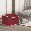 TYEERS Faltbare Aufbewahrungsbox mit Deckel Stoff 38x25x25 cm 2er-Set Rotwein Bild 5