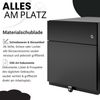BISLEY Note Rollcontainer mit 2 Schüben aus Metall abschließbar in anthrazit - Bürocontainer mit Universalschublade & Hängeregistratur, Container mit Schloss für Büro & Homeoffice auf Rollen, NWA59M7SF-634 Bild 4