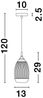 Nova Luce 9738212 MOND Pendelleuchte 1-flammig Gold Transparent E14 Bild 5