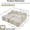 Modulares Sofa aus Samt mit flexibler U-/L-Form, 192x167x70 cm, beige Bild 4