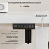 JUMMICO Schreibtisch elektrisch höhenverstellbar mit USB-Ladeanschluss, Weiß, 140x60 cm Bild 5
