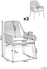Set mit 2 Stühlen und Sitzkissen OLBIA Olivgrün Bild 2