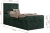 TILIO Jugendbett 90x200 mit Bettkasten - Boxspringbett mit 7-Zonen-Taschenfederkernmatratze, hohes Kopfteil, Einzelbett mit Stauraum - Dunkelgrün Cordstoff - H4 - Links Bild 5