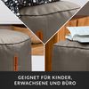 Green Bean® Sitzhocker aus Kunstleder - Pouf mit EPS Perlen Füllung - 43 x 30 cm - perfekte Ergänzung zum Sitzsack - Hellbraun-Grau Bild 3