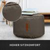 Green Bean® Sitzhocker aus Kunstleder - Pouf mit EPS Perlen Füllung - 43 x 30 cm - perfekte Ergänzung zum Sitzsack - Hellbraun-Grau Bild 5