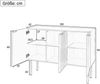 Merax Moderner Sideboard mit robustem MDF, verstellbaren Regalböden und Metallbeinen, geeignet für Esszimmer, Wohnzimmer und Küche, Weiß Bild 4