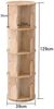 GarveeMore Bücherregal 360 Grad drehendes Bücherregal massives Holz stehendes Regalboden Bild 2