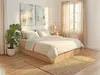 Vente-unique - TALISO Lattenrost und Bettrahmen Holz, Platte Beige - B 140 cm x H 36 cm x L 191 cm Bild 2