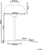 'Senette' Tischlampe Gold aus Metall 44 cm runder Schirm Kabel mit Schalter Industrie Look Modernes Design Bild 2