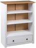 vidaXL Bücherregal Weiß 80 x 35 x 110 cm Massivholz Panama-Kiefer Bild 5