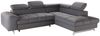 COTTA Ecksofa Chef L-Form, mit Kopfteilverstellung, edle Metallkufen, wahlweise mit Bettfunktion Bild 3